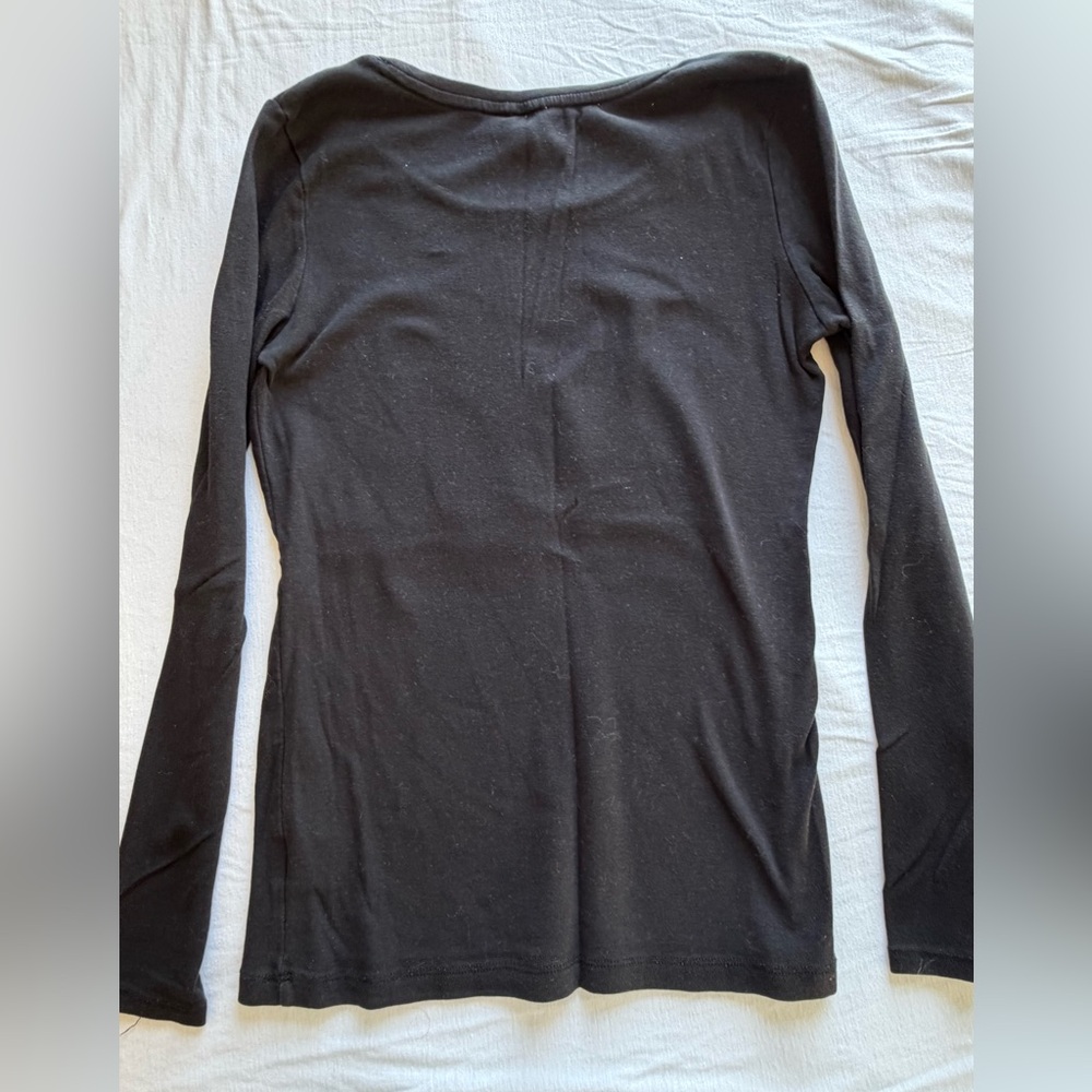 Cynthia Rowley Black Long Sleeve Top - Picture 4 of 6